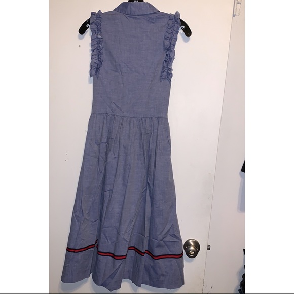 1901 Ruffle Trim Shirtdress Size 6 - Picture 6 of 9